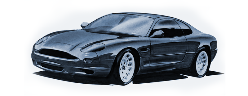 Ian Callum’s sketch for the Aston Martin DB7
